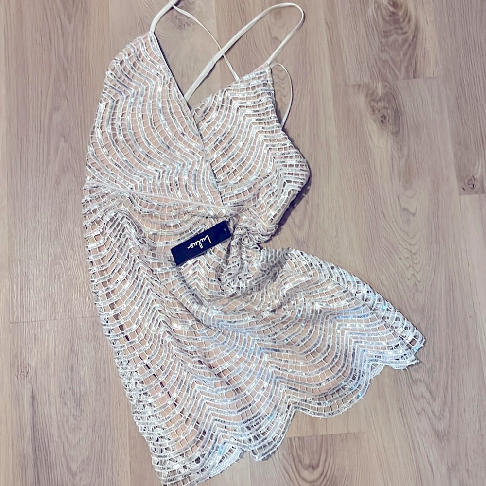 Lulus backless, sequins dress